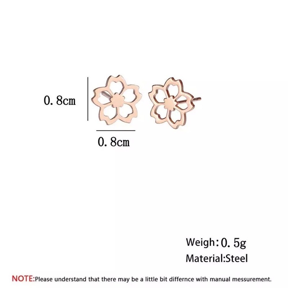 Women Stainless Steel Flower Earring - Picture 4 of 4